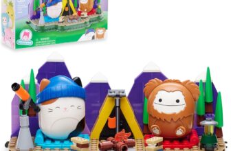 BLDR Squishmallows 246-piece Camping Adventure Building Set 0050 – Includes Squishmallows Buildable Figures Cam and Benny