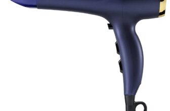 BaByliss Midnight Luxe Hair Dryer – Powerful 2300W Blow Dryer, Ionic Frizz-Control, Fast Drying, Professional and Lightweight, 3 Heat & 2 Speed Settings, 5781U