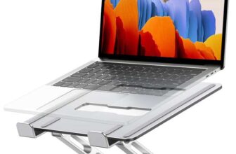 Babacom Ergonomic Laptop Stand for Desk, Dual-Bar Support & Height Adjustable Laptop Sold by Babacom TECH UK Store / FBA