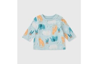Baby Blue Animal Print Long Sleeve