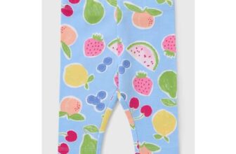 Baby Blue Fruit Print Leggings