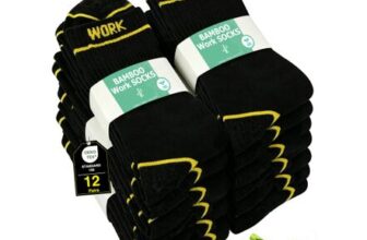 Bamboo Mens Anti-Blister Boot Socks, UK 12-14, 12 Pairs