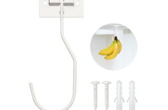 Banana Hanger Hook, Space Saving, Self Adhesive, White, 1 Pack