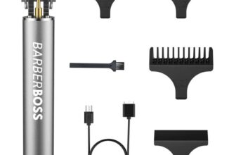 BarberBoss Rechargeable Beard & Hair Trimmer for Men Precision Stubble & Facial Grooming, Cordless Design,