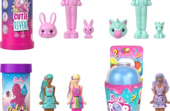 Barbie Mini BarbieLand Reveal Dolls 5-Pack, 1.5-inch Dolls with Surprise Unboxing, Different Reveals (Styles May Vary), JCB27