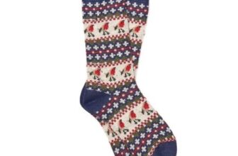 Barbour Ladies Robin Fairisle Socks – Navy Large Only