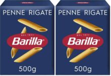 Barilla Pasta Classic Penne Rigate made with durum wheat, 500g x 2 packs