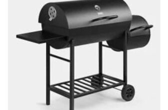 Barrel Charcoal BBQ with Offset Smoker