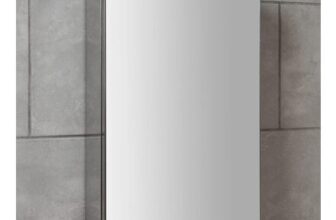 Bathstore Kensington Silver Single Door Mirror Bathroom Cabinet