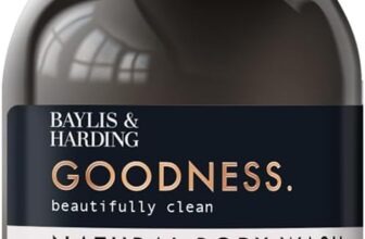 Baylis & Harding Goodness Natural Body Wash 100ml Travel Size 1 Pack Coconut, Vanilla & Shea, 98% Naturally Derived, Dermatologist Approved, Vegan Friendly, Made in UK
