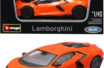 Bburago – Lamborghini Revuelto Orange, 1:43 Scale Die-Cast Metal Car, Supercar Replica with Orange Livery, Collectible Model, Officially Licensed by Lamborghini, 3