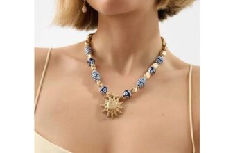 Beaded Sun Pendant Necklace