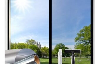 Beautysaid One Way Window Film Daytime Privacy Reflective Silver 45x200cm