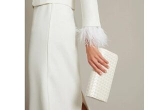 Becky Woven Bridal Clutch Bag