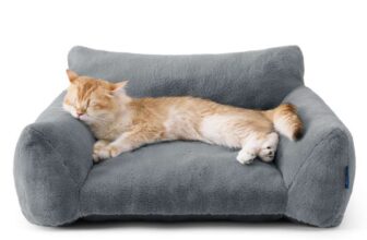 Bedsure Cat Sofa Bed Large – 61x46x25cm, Dark Grey – with voucher and checkout discount – Sold by Bedsure Comfy Pet / FBA