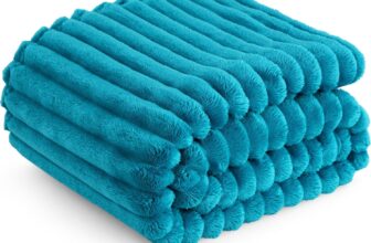 Bedsure Fleece Throw Blanket for Sofa – Fluffy Cosy Warm Blankets for Bed, Soft Cute Single Throw Gifts for Women and Girls, Teal, 130×170 cm