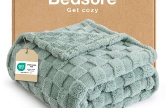 Bedsure Fleece Throw Blanket for Sofa – Soft Cosy Checkered Blankets with checkout discount – Sold by Bedsure EU / FBA