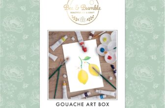 Bee & Bumble Gouache Art Box Craft Kit, 12ml Gouache Paints, Brush Set, Petal Mixing Palette, A5 Watercolour Pad, Paint With Gouache Colours, Ideal for Adults, Children, Professional & Budding Artists