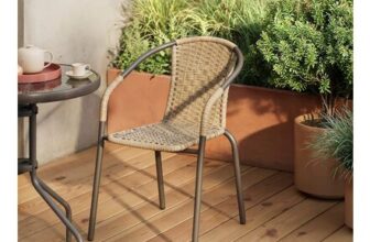 Beige Rattan Effect Stackable Garden Armchair- Free C&C – Table Available
