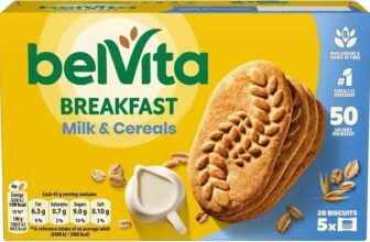 Belvita Milk & Cereal Breakfast Biscuits, Made With 5 Wholegrains 125g (5 x 45g) – 80p / 71p S&S