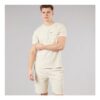 Bench Mens Ludar T-Shirt and Shorts Set Ecru