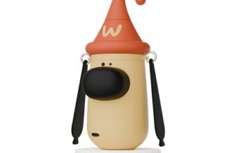 Bensitia Cartoon Dog Insulated Water Bottle with Snack Compartment Yellow