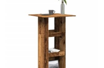 Berkfield Home Bar Table with Storage Old Wood