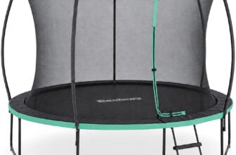 Bestway Xtreme Air Trampoline, 8ft/10ft/12ft Round Outdoor Trampoline with Fully Stitched Safety Net No Gaps, Ladder and Anchor Kit, 2 Year Warranty Guaranteed