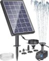 Biling Solar Water Fountain for Small Garden Water Feature with 6 Nozzles 3.5W Solar Water Pump – Sold by lc smarts FBA