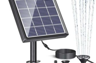 Biling Solar Water Fountain for Small Garden Water Feature with 6 Nozzles 3.5W Solar Water Pump – Sold by lc smarts FBA