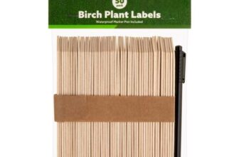 Birch Plant Markers with Waterproof Marker Pen 50pk