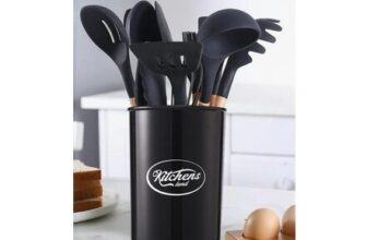 Black 11-Piece Silicone Kitchen Utensil Set Nonstick