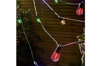 Black 12 Festoon Solar String Lights