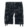 Black Shorts with Check Pattern Shorts Black-Grey by Black Premium by EMP