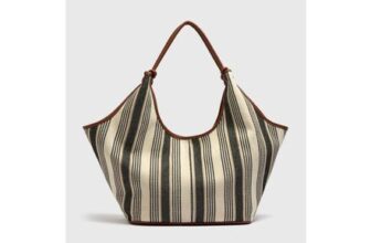Black Stripe Canvas Tote Bag