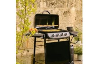 Black Uniflame 4 Burner Gas BBQ