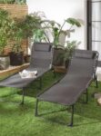 Black Zero Gravity Sunlounger – Set of 2. Free C&C