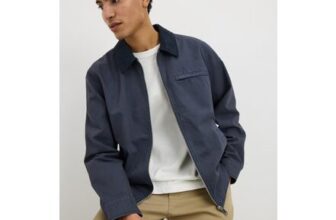 Blue Canvas Chore Jacket Bone