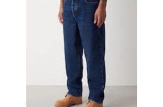 Blue Classic Vintage Relaxed Fit Vintage Wash Denim Jeans