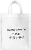 Blue Planet Fancy Dress Tote Bag Bride to Be The One Where Im – Hen Party Bridal Shower Engagement Accessories Gifts Favours Gift Bag for Wedding