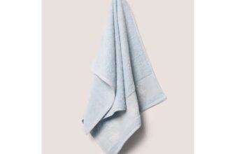 Blue Shell Embroidered Hand Towel