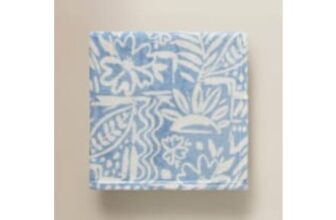 Blue Squiggle Flower Super-Soft Throw