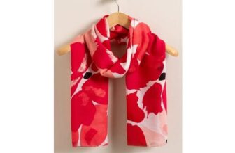 Bold Floral Print Scarf