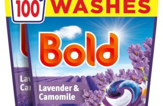 Bold Lavender and Camomile PODS washing liquid laundry detergent capsules 100 washes, 100ct,