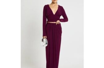 Boohoo Double Layer Slinky Ruhed Front Maxi Skirt