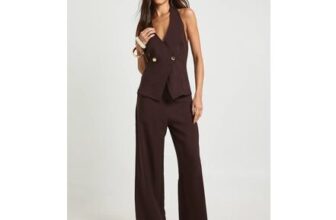Boohoo Gold Button Wrap Front Jumpsuit