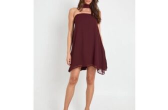 Boohoo Scarf Detail Trapeze Mini Dress
