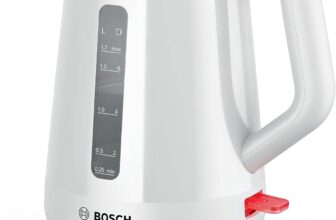 Bosch MyMoment Delight TWK1M121GB Electric Kettle with 1.7 L Capacity and Fast Boil, Integrated Limescale Filter, Cord Storage in White