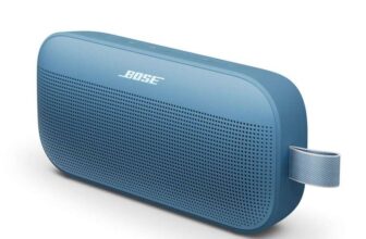 Bose SoundLink Flex Portable Bluetooth Speaker, Small Portable Wireless, Hi-Fi Audio, Up to 12 Hours Battery Life, Blue Dusk
