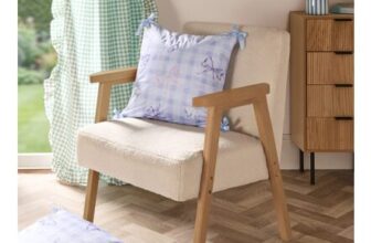 Bow Gingham Print Cushion Covers, Blue – 45 X 45cm